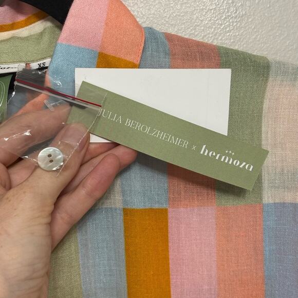 NWT Julia Berolzheimer x Hermoza Marie Shirt Dress in Kaleidoscope - Size XS - Picture 7 of 10